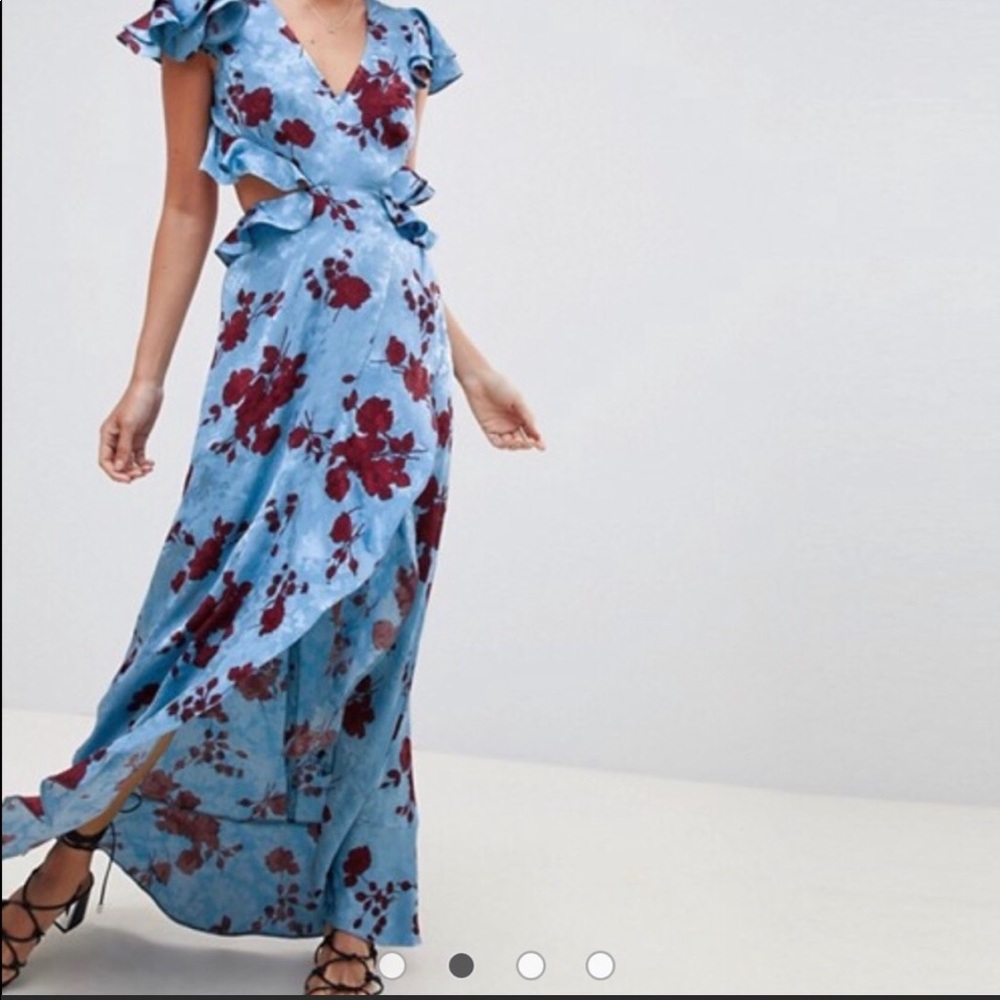 ASOS floral maxi with open back